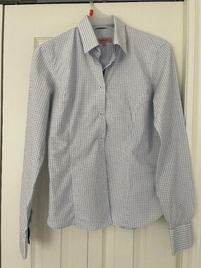 100% cotton shirt blue and white from France